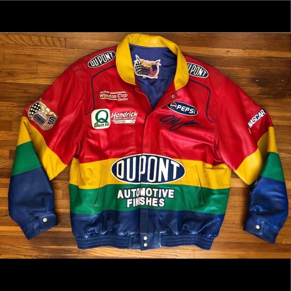 Jeff Hamilton Rainbow Racing NASCAR Leather Jacket - Picture 2 of 9